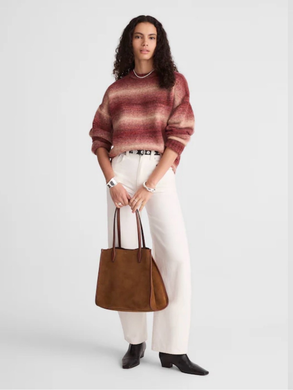 Madewell Sweater Space Dyed Drop Shoulder